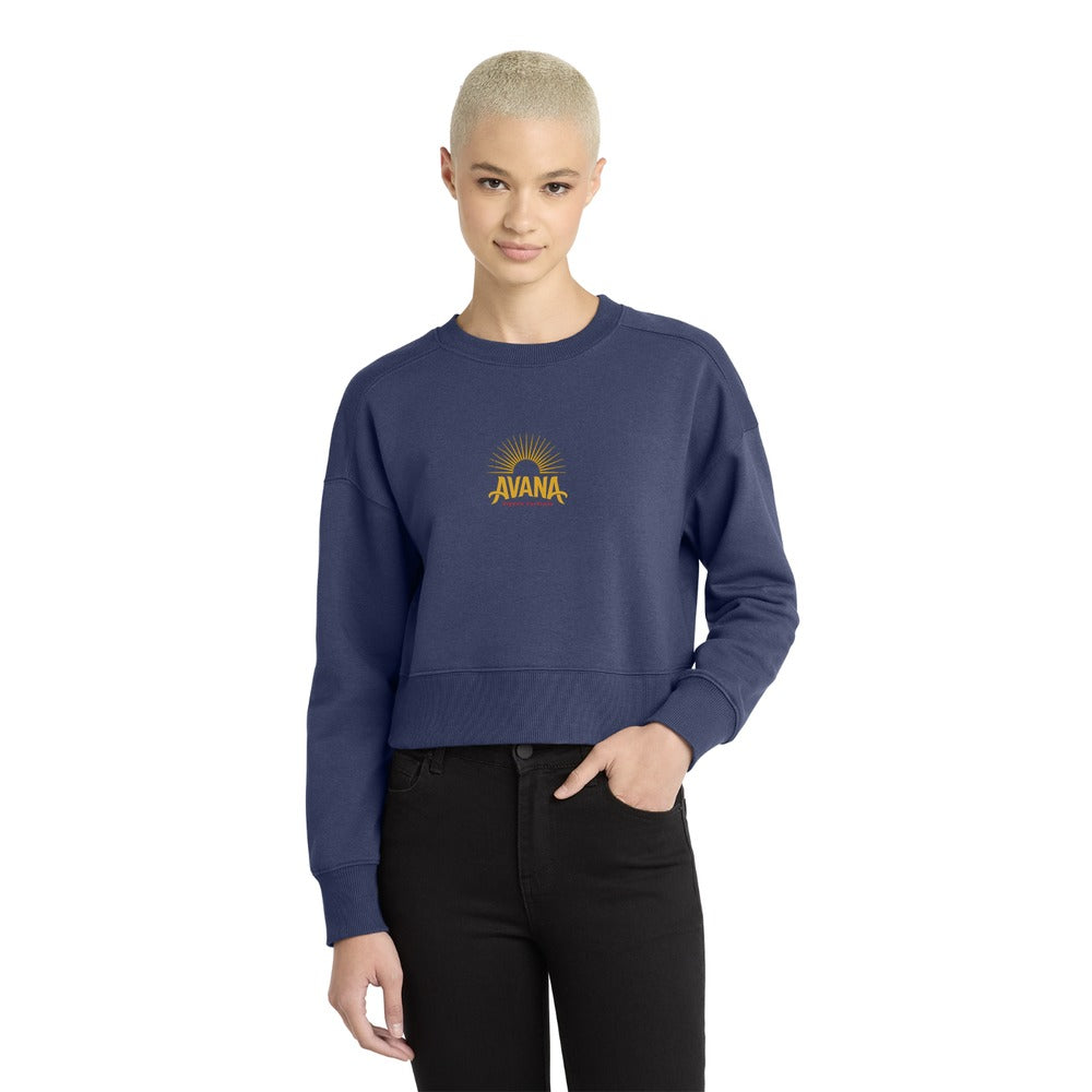 Avana District Women's Perfect Weight Fleece Cropped Crew