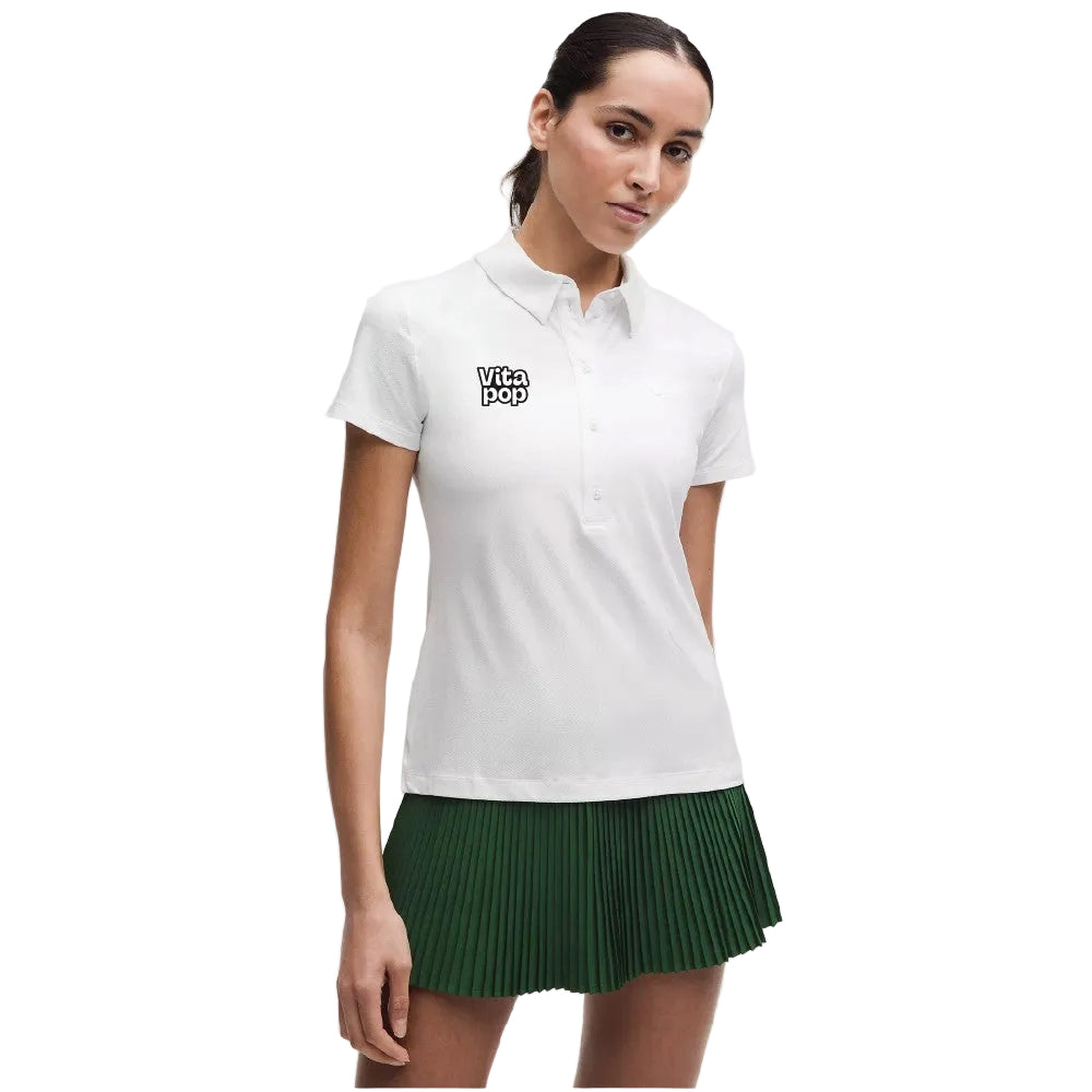 Vita Pop Lululemon Quick-Dry Short-Sleeve Polo Shirt Straight Hem