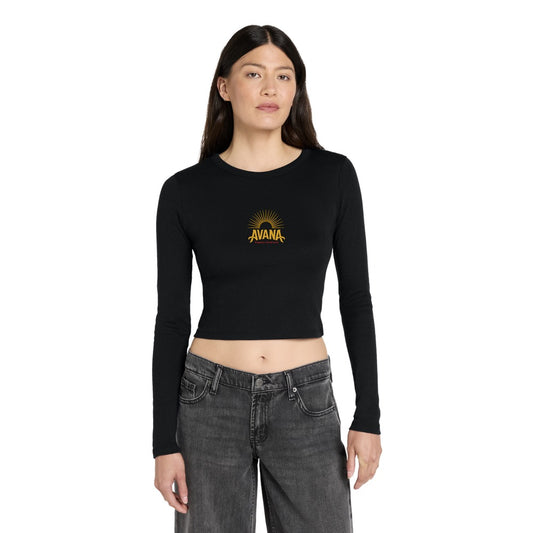 Avana BELLA+CANVAS Women's Micro Rib Long Sleeve Baby Tee