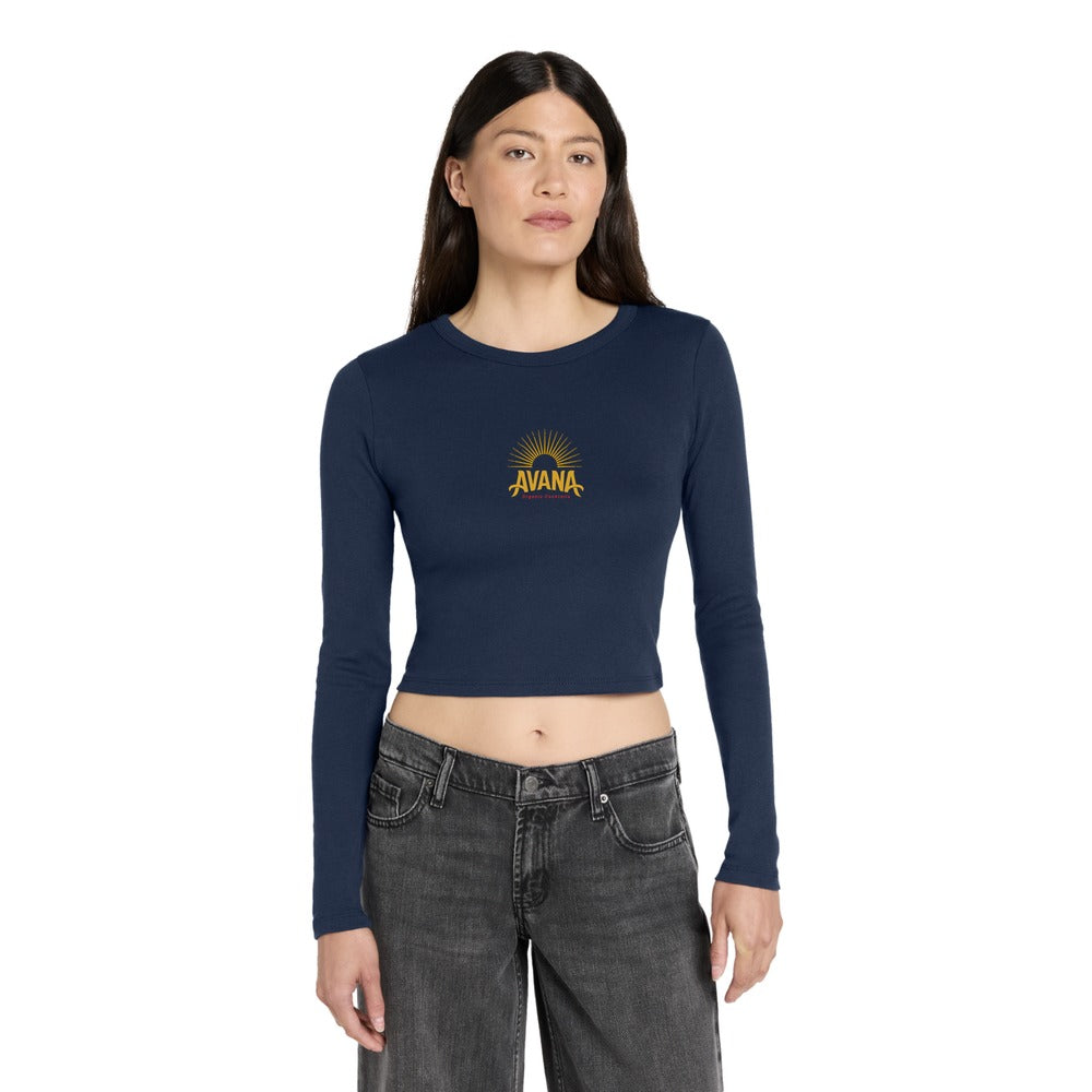 Avana BELLA+CANVAS Women's Micro Rib Long Sleeve Baby Tee