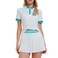 Vita Pop Quarter-Zip Tennis Skirt Set - White