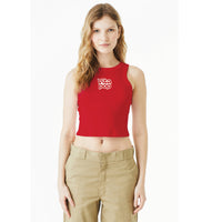 Vita Pop BELLA+CANVAS Women’s Micro Rib Racer Tank - Solid Red Blend