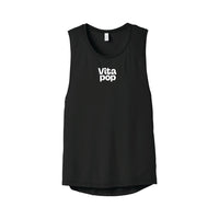 Vita Pop BELLA+CANVAS Women’s Flowy Scoop Muscle Tank - Black