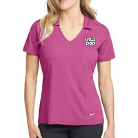 Vita Pop Nike Women's Dri-FIT Vertical Mesh Polo - Pink Fire