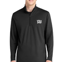 Vita Pop Port Authority Dry Zone UV Micro-Mesh 1/4-Zip - Deep Black