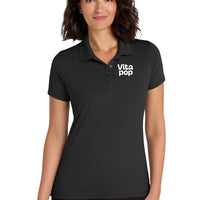 Vita Pop Port Authority Women's Dry Zone UV Micro-Mesh Polo - Deep Black