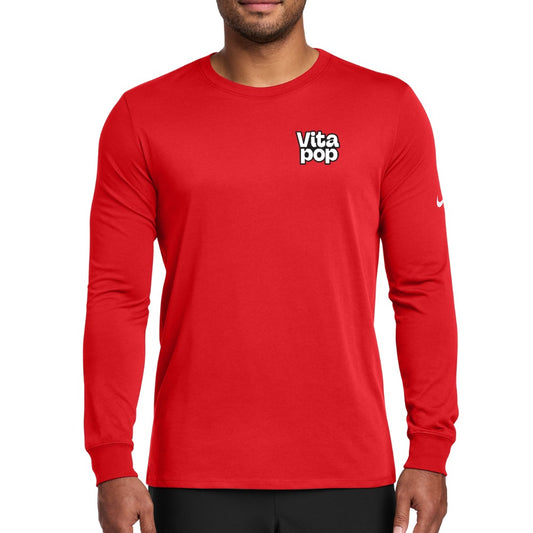 Vita Pop Nike Dri-FIT Cotton/Poly Long Sleeve Tee - University Red