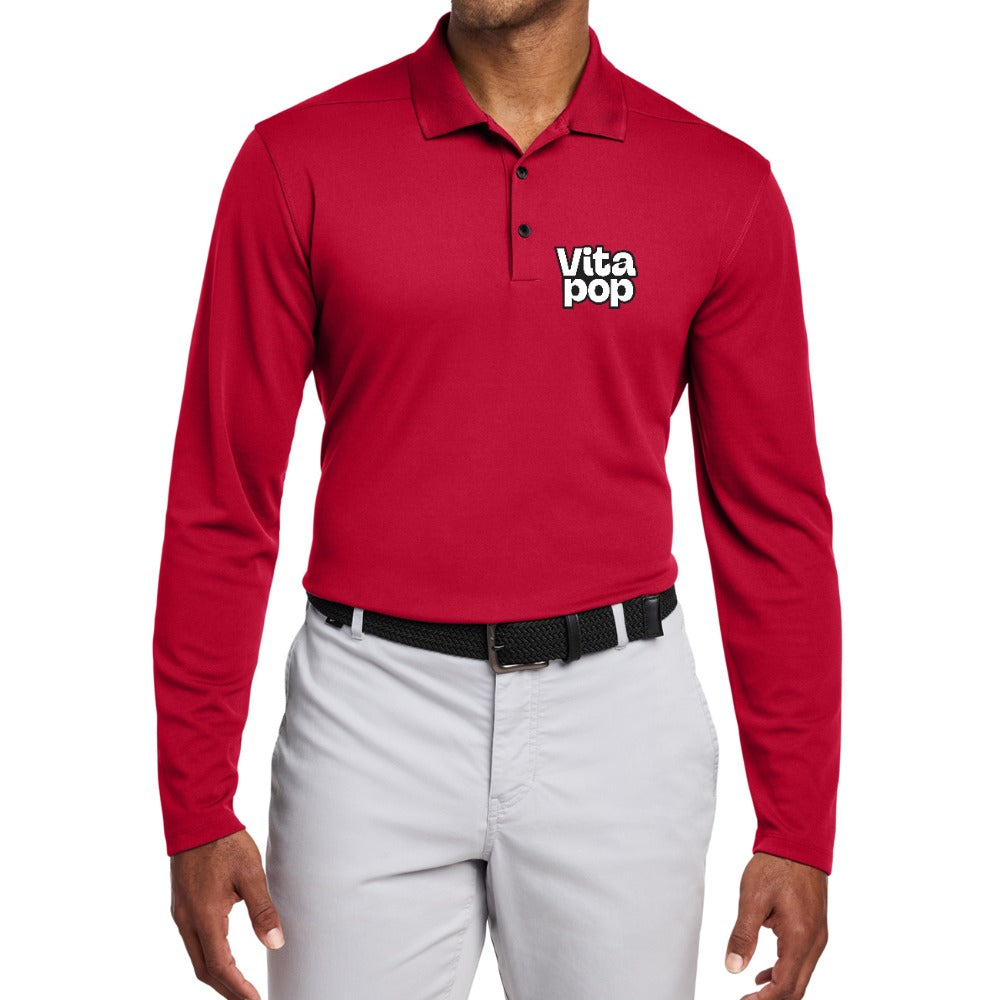 Vita Pop Nike Dri-FIT Micro Pique 2.0 Long Sleeve Polo - University Red