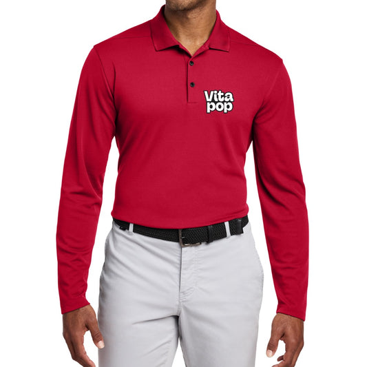 Vita Pop Nike Dri-FIT Micro Pique 2.0 Long Sleeve Polo - University Red