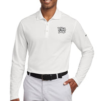 Vita Pop Nike Dri-FIT Micro Pique 2.0 Long Sleeve Polo - White