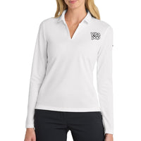 Vita Pop Nike Women's Dri-FIT Micro Pique 2.0 Long Sleeve Polo - White