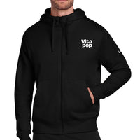 Vita Pop Nike Club Fleece Sleeve Swoosh Full-Zip Hoodie - Black