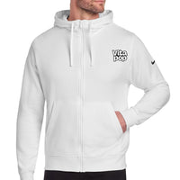 Vita Pop Nike Club Fleece Sleeve Swoosh Full-Zip Hoodie - White