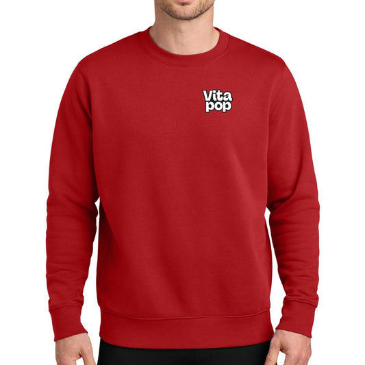 Vita Pop Nike Club Fleece Sleeve Swoosh Crew - University Red