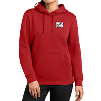 Vita Pop Nike Women's Club Fleece Sleeve Swoosh Pullover Hoodie - University Red