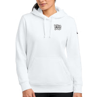 Vita Pop Nike Women's Club Fleece Sleeve Swoosh Pullover Hoodie - White