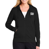 Vita Pop Nike Women's Club Fleece Sleeve Swoosh Full-Zip Hoodie - Black