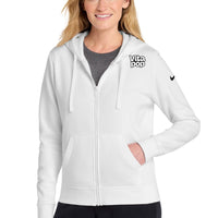 Vita Pop Nike Women's Club Fleece Sleeve Swoosh Full-Zip Hoodie - White