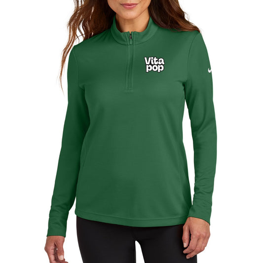 Vita Pop Nike Women's Essential 1/2-Zip Cover-Up - Gorge Green
