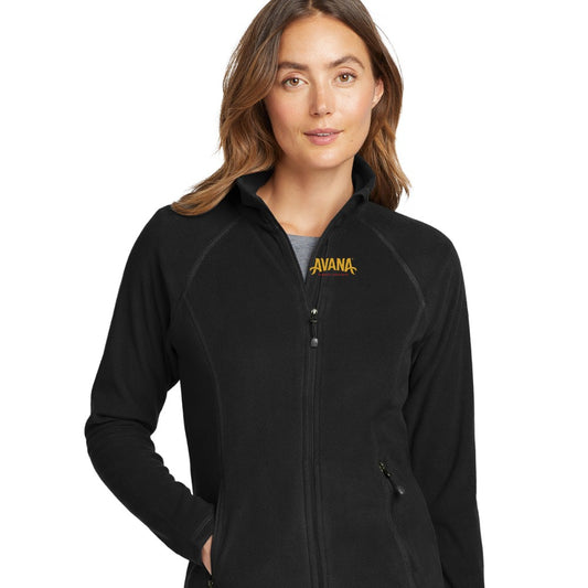 Avana Eddie Bauer Women's Full-Zip Microfleece Jacket - Black