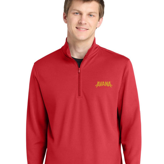Avana Port Authority Dry Zone UV Micro-Mesh 1/4-Zip - Rich Red