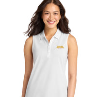 Avana Port Authority Women's Dry Zone UV Micro-Mesh Sleeveless Polo - White