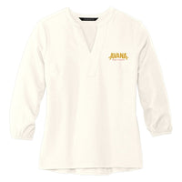 Avana Mercer+Mettle Women's Stretch Crepe 3/4-Sleeve Blouse