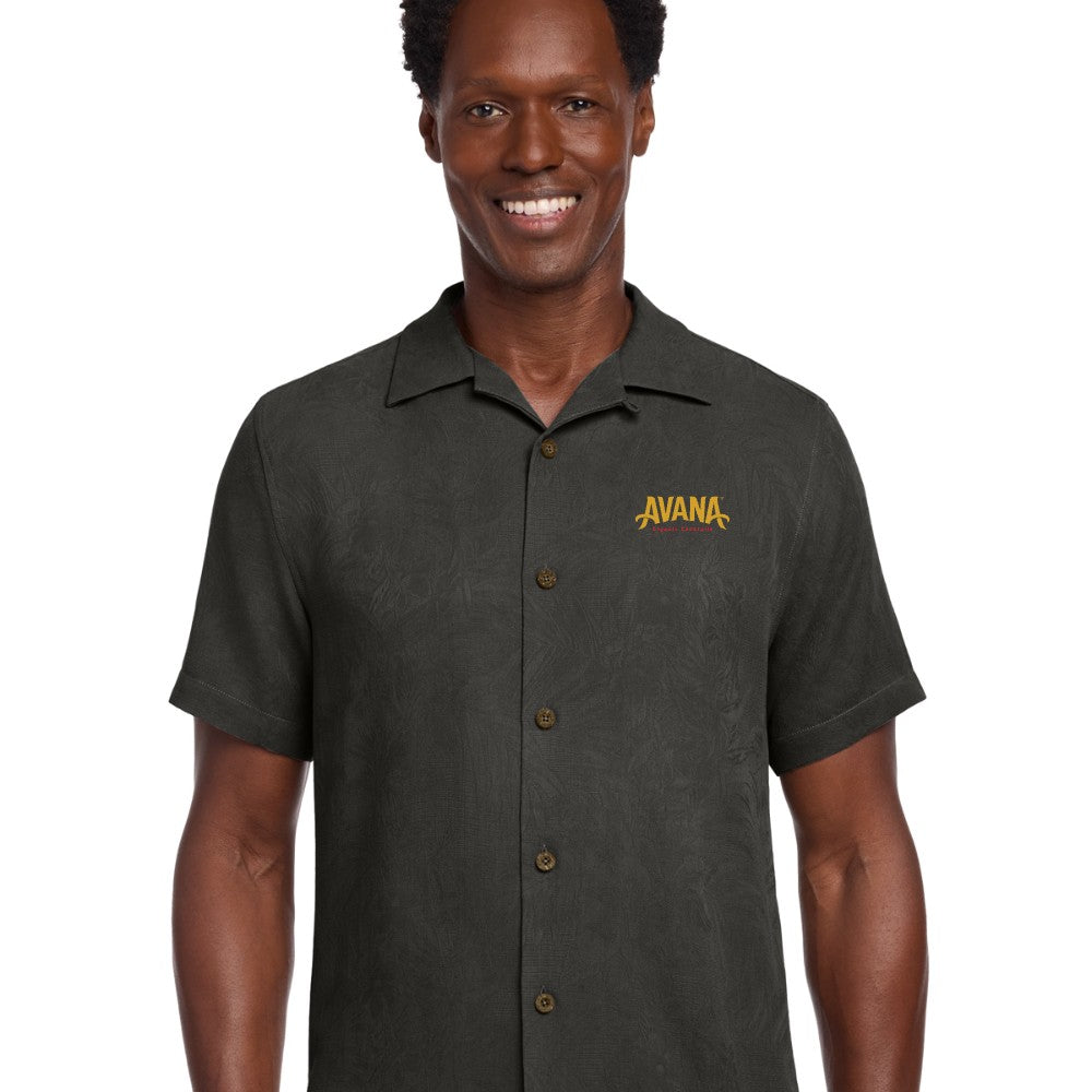 Avana Tommy Bahama Tropic Isles Short Sleeve Shirt - Black