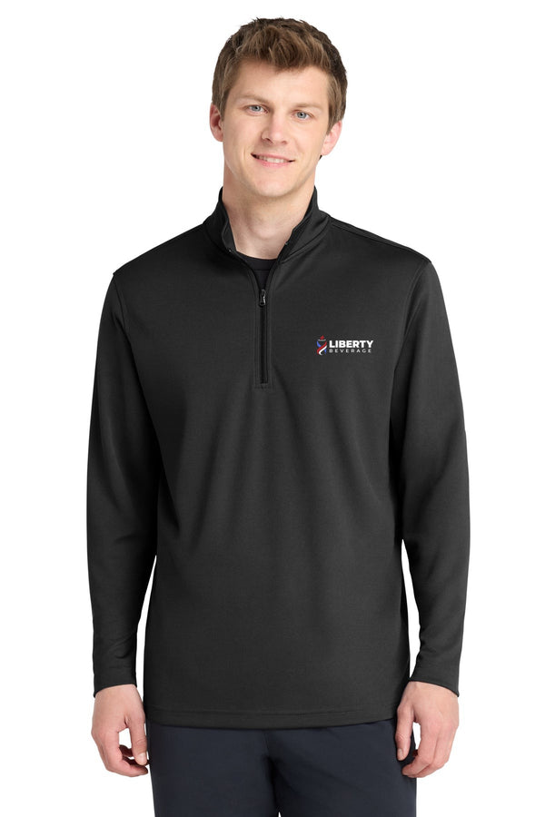 Liberty Beverage Port Authority Dry Zone UV Micro-Mesh 1/4-Zip - Deep Black