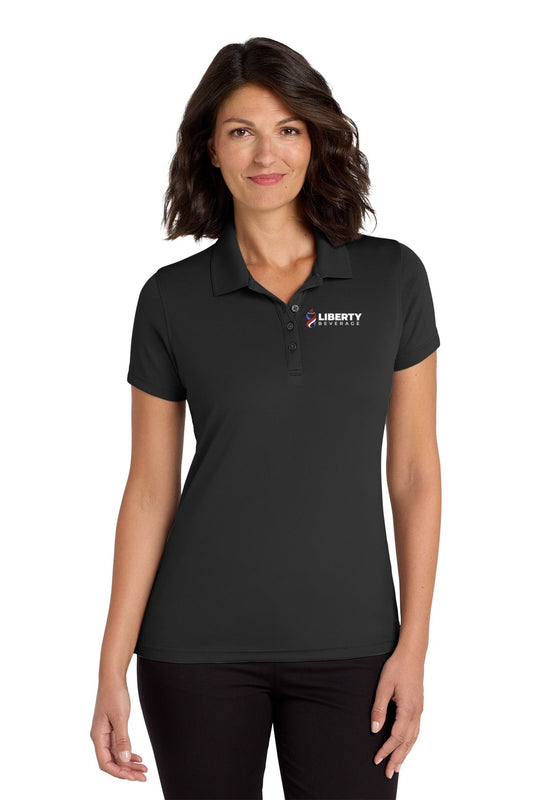 Liberty Beverage Port Authority Women's Dry Zone UV Micro-Mesh Polo - Deep Black