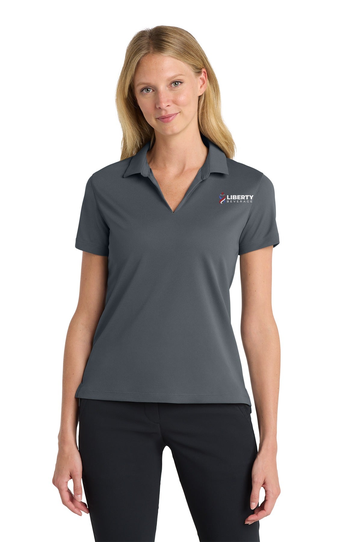 Liberty Beverage Nike Women's Dri-FIT Micro Pique 2.0 Polo - Anthracite