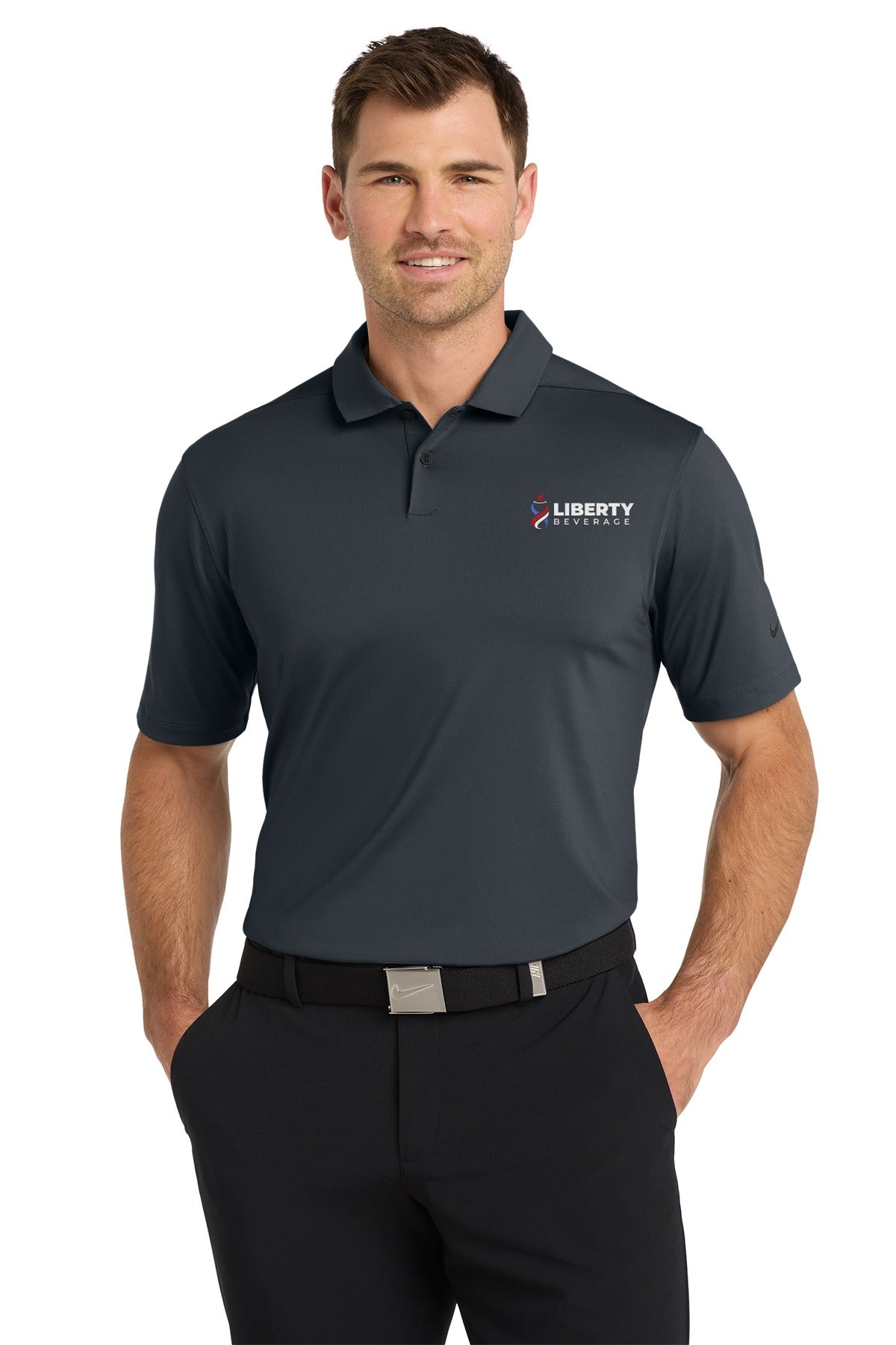 Liberty Beverage Nike Dri-FIT Vapor Polo - Anthracite