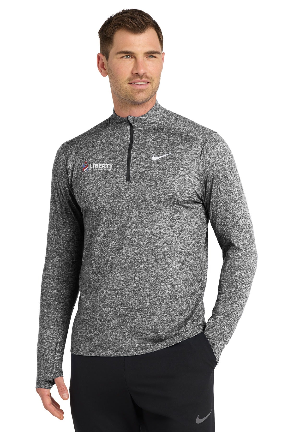 Liberty Beverage Nike Dri-FIT Element 1/2-Zip Top - Black Heather