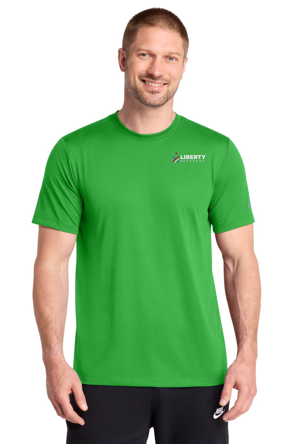 Liberty Beverage Nike Swoosh Sleeve rLegend Tee - Apple Green