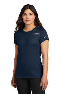 Liberty Beverage Nike Women's Swoosh Sleeve rLegend Tee - College Navy