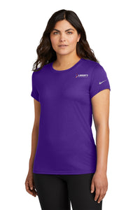 Liberty Beverage Nike Women's Swoosh Sleeve rLegend Tee - Court Purple